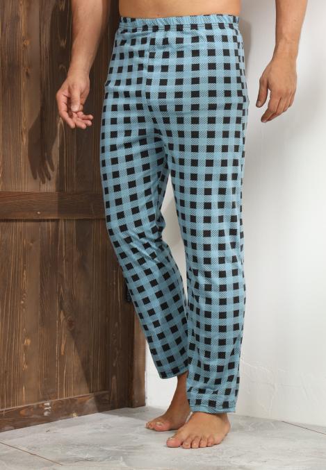 Pantaloni de Pijama ,Barbati,Culoare Turcoaz cu Negru ,Engros